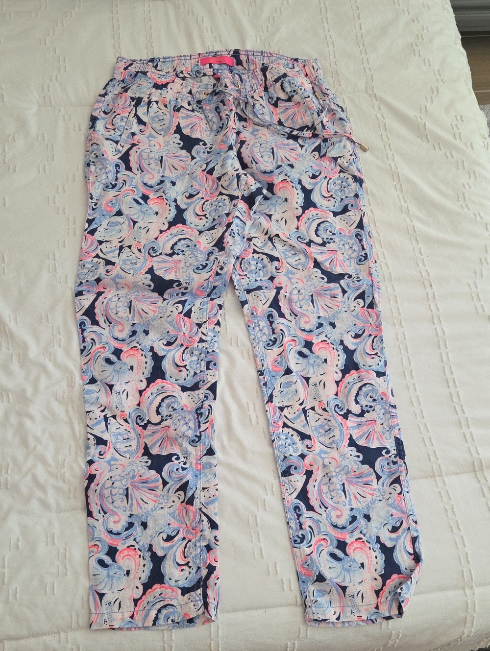 Lilly Pulitzer Navy Paisley-Print Drawstring Joggers